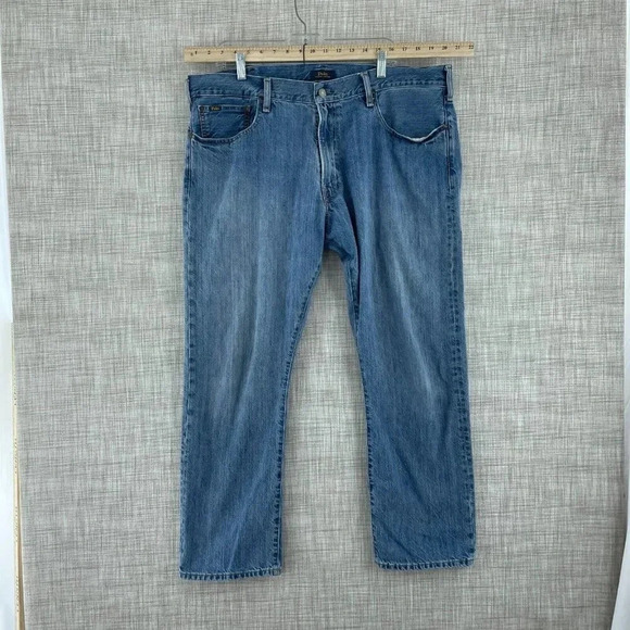 Polo Ralph Lauren Straight Jeans Mens 38X30 Blue *Flaw* 1435 - Picture 1 of 13